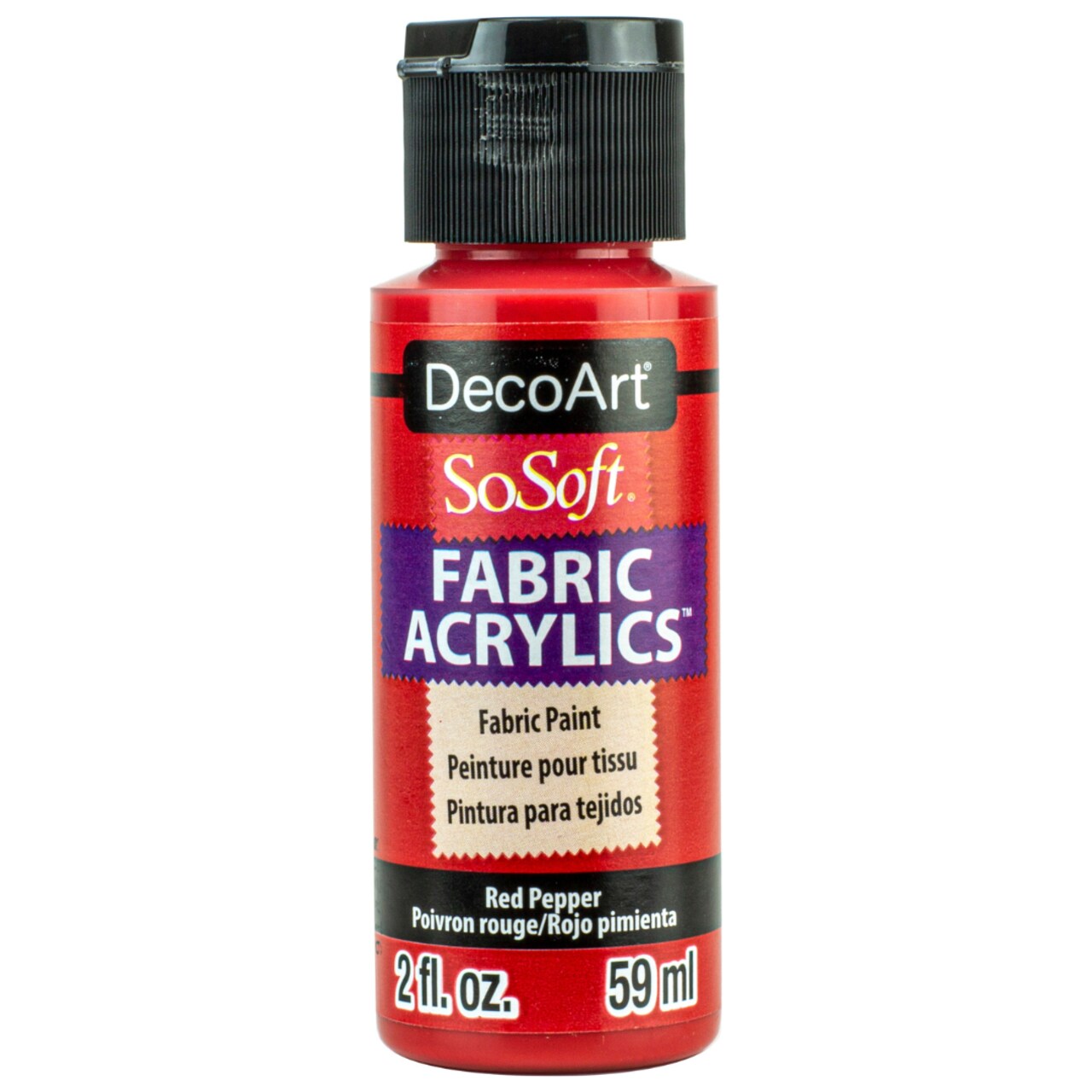 DecoArt SoSoft Fabric Paint 2oz – The Ultimate Soft, Flexible, Machine Washable Acrylic Paint for Clothing, Canvas Shoes, Tote Bags & DIY Crafts